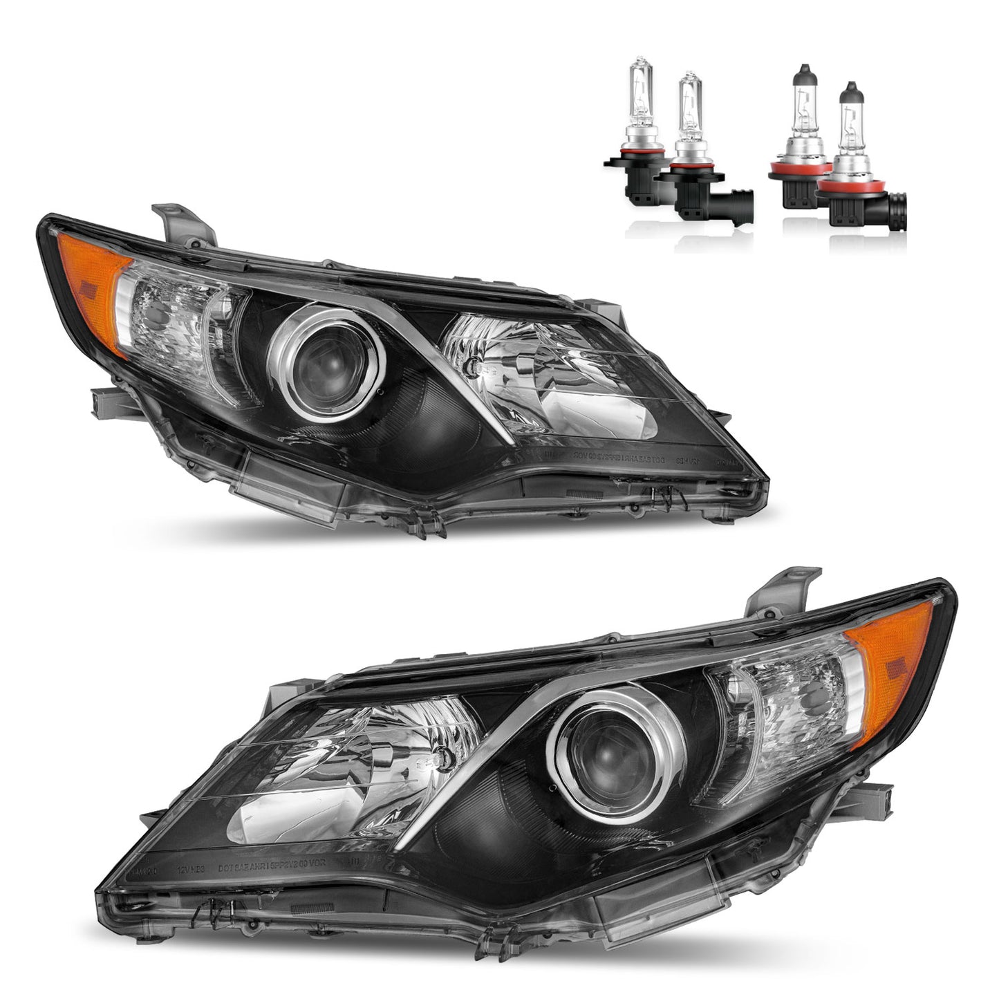 For 2012 2013 2014 Toyota Camry Headlights(Black)