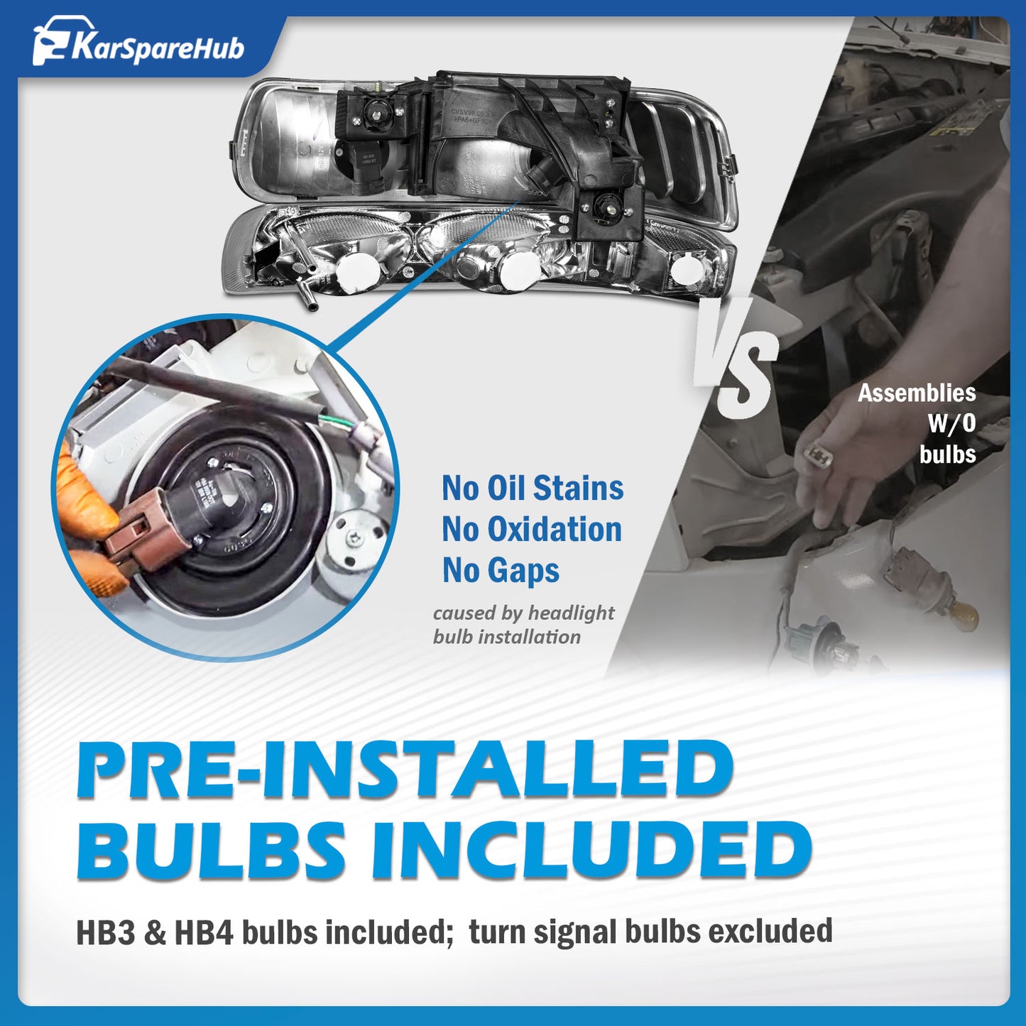 For 99-02 Chevy Silverado 1500 2500; for 01-02 Silverado 1500HD 2500HD 3500HD etc Headlights(Chrome)