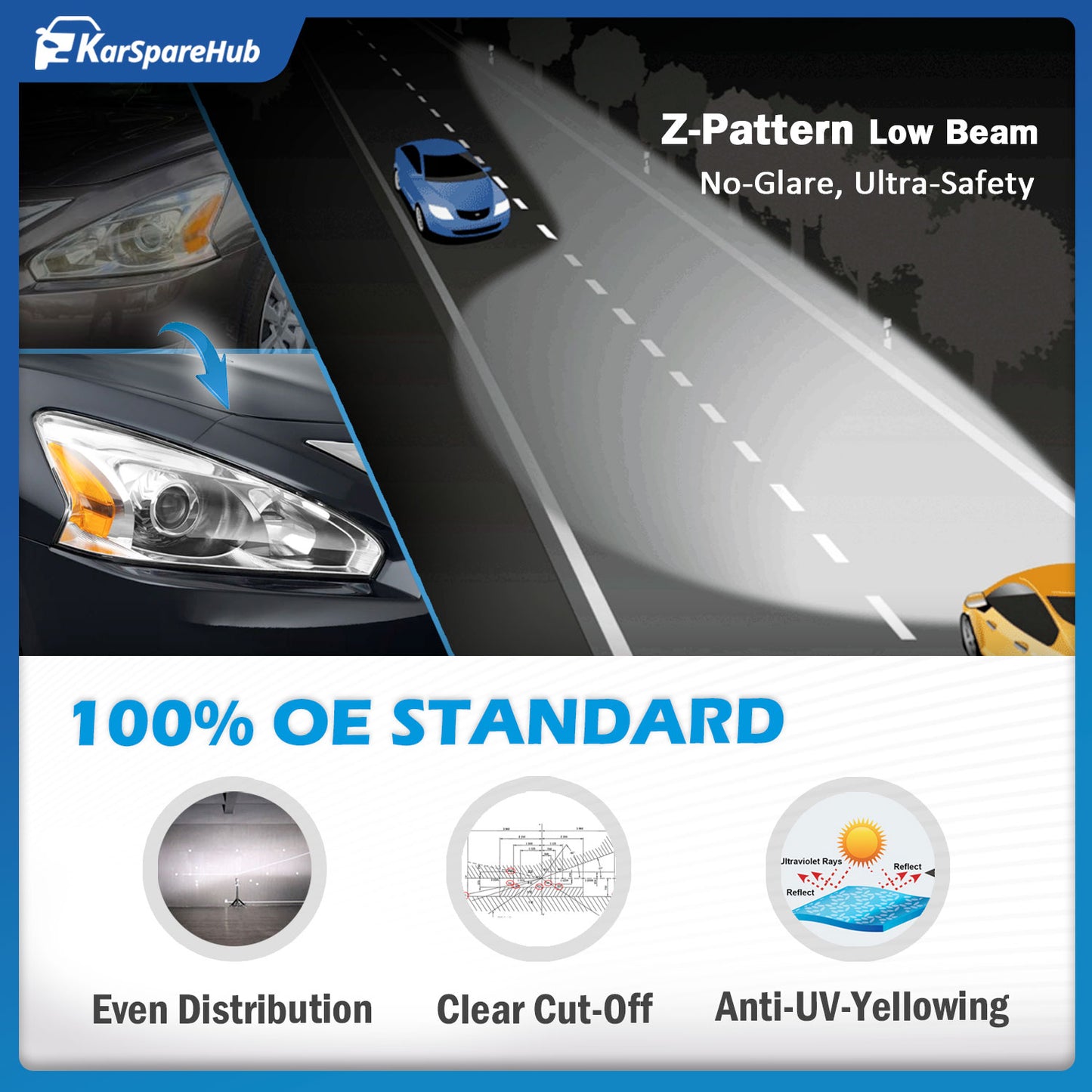For 2013 2014 2015 Nissan Altima 4-Door Sedan (DOES NOT FIT XENON/HID) Headlights(Chrome)