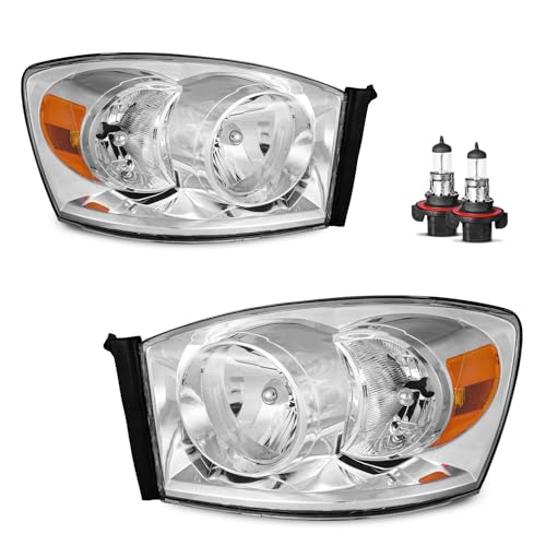 KarSpareHub Headlight Assembly for 2006-2008 Dodge Ram 1500