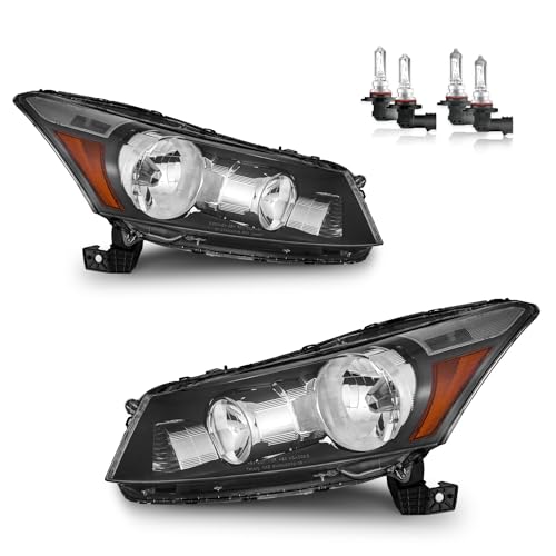 KarSpareHub Headlights Assembly Pair For 2008-2012 Honda Accord