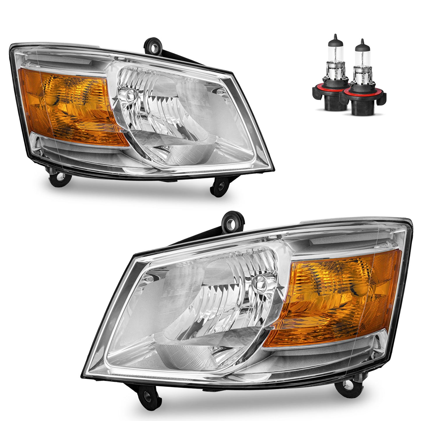 For 2008-2010 Dodge Grand Caravan Headlights(Chrome)