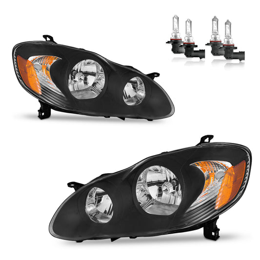 For 2003-2008 Toyota Corolla Headlights(Black)