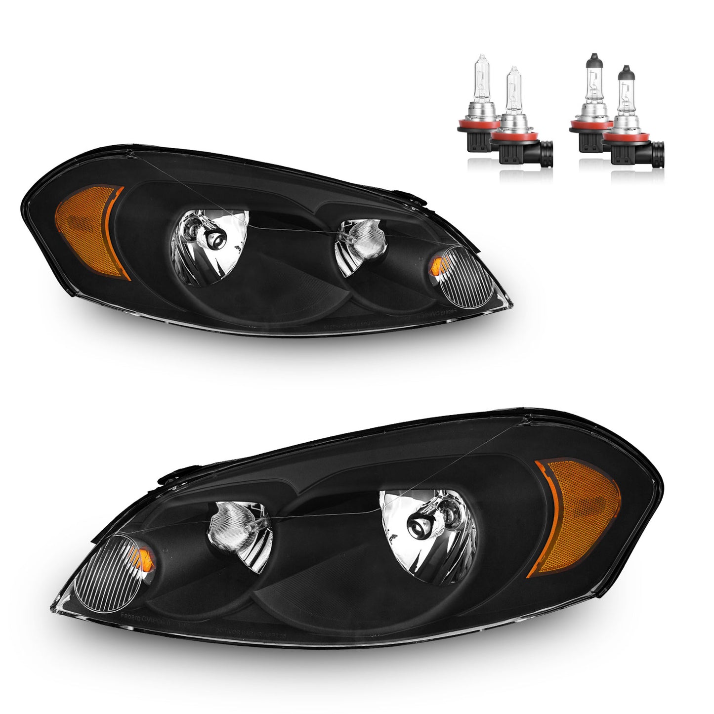 For 2006-2013 Chevy Impala for 14-16 Chevy Impala Limited, 06-07 Chevy Monte Carlo Headlights(Clear Lens)