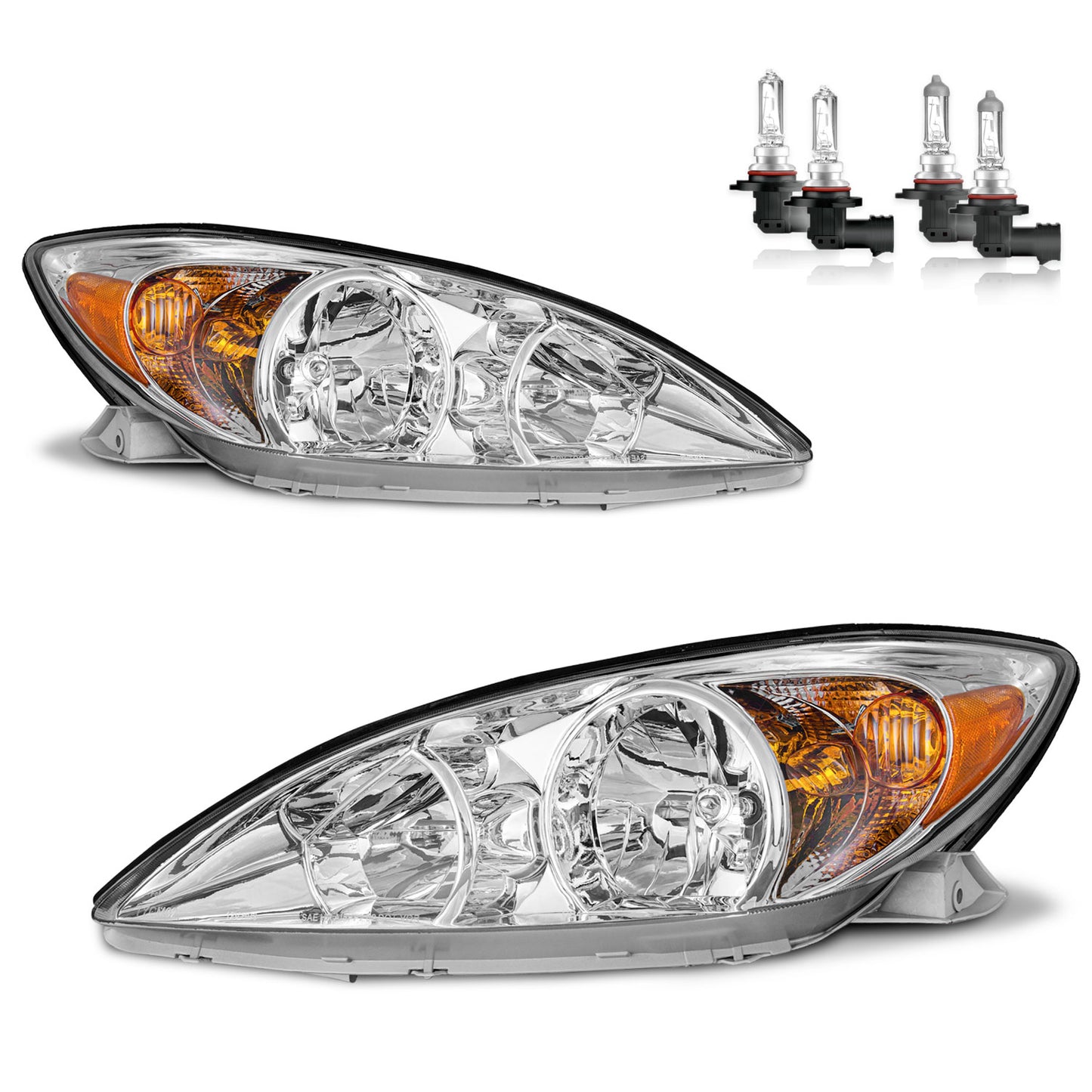 For 2002-2004 Toyota Camry Headlights(Chrome)