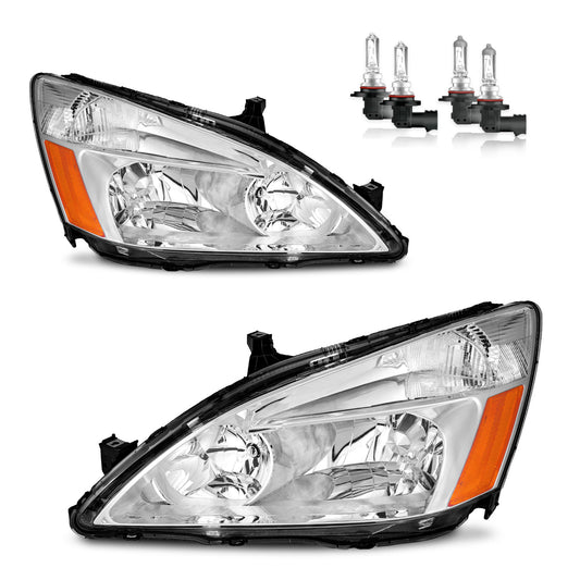 For 2003-2007 Honda Accord Headlights(Chrome)