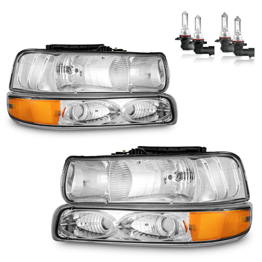 For 99-02 Chevy Silverado 1500 2500; for 01-02 Silverado 1500HD 2500HD 3500HD etc Headlights(Chrome)