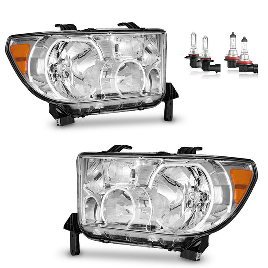 For 2007-2013 Toyota Tundra, for 2008-2017 Sequoia Headlights(Chrome)