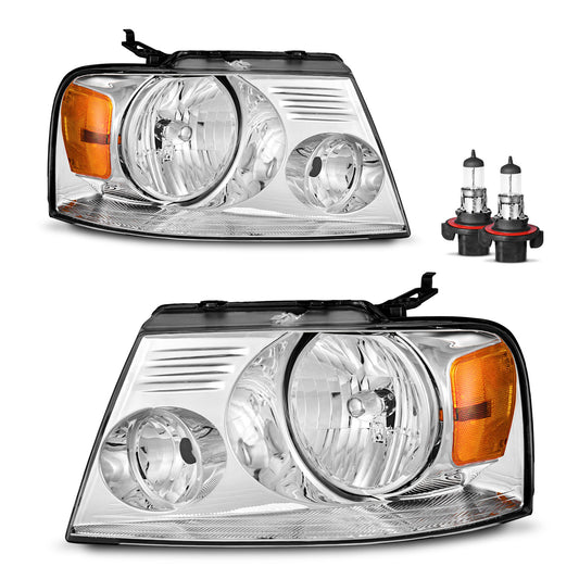 For 2004-2008 Ford F150 Pickup/2006-2008 Mark LT Headlights(Chrome)